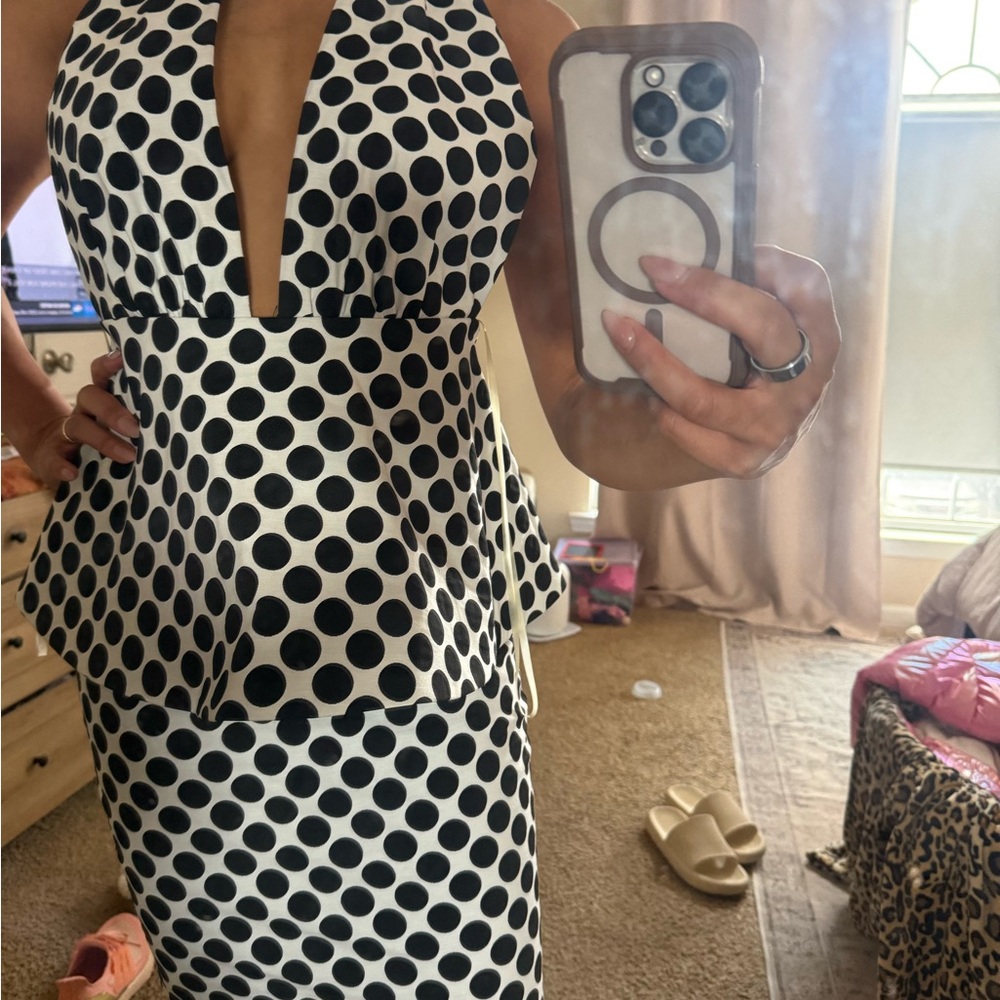 Rubber Ducky Productions Black and White Backless Dress